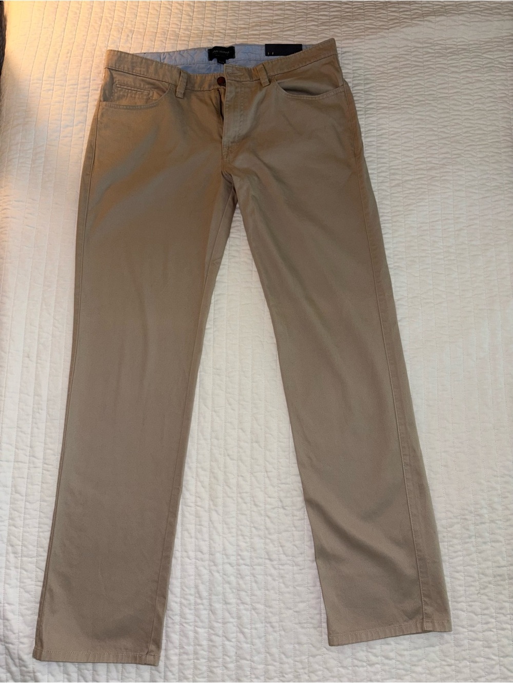 NWT Fish Hippie Men's Khaki Straight-Leg Pants - Classic Casual Wear 36x34